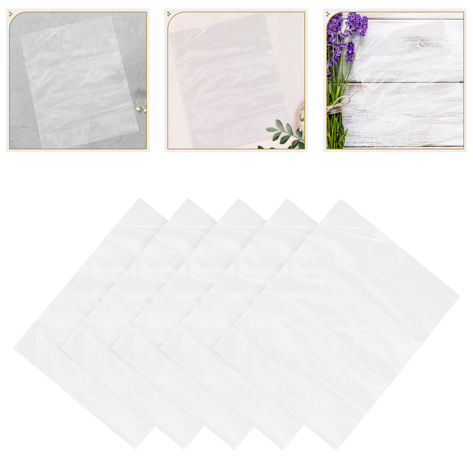 Nutrition & Fitness Class - 50 Sacos Plásticos para Flores, Saco