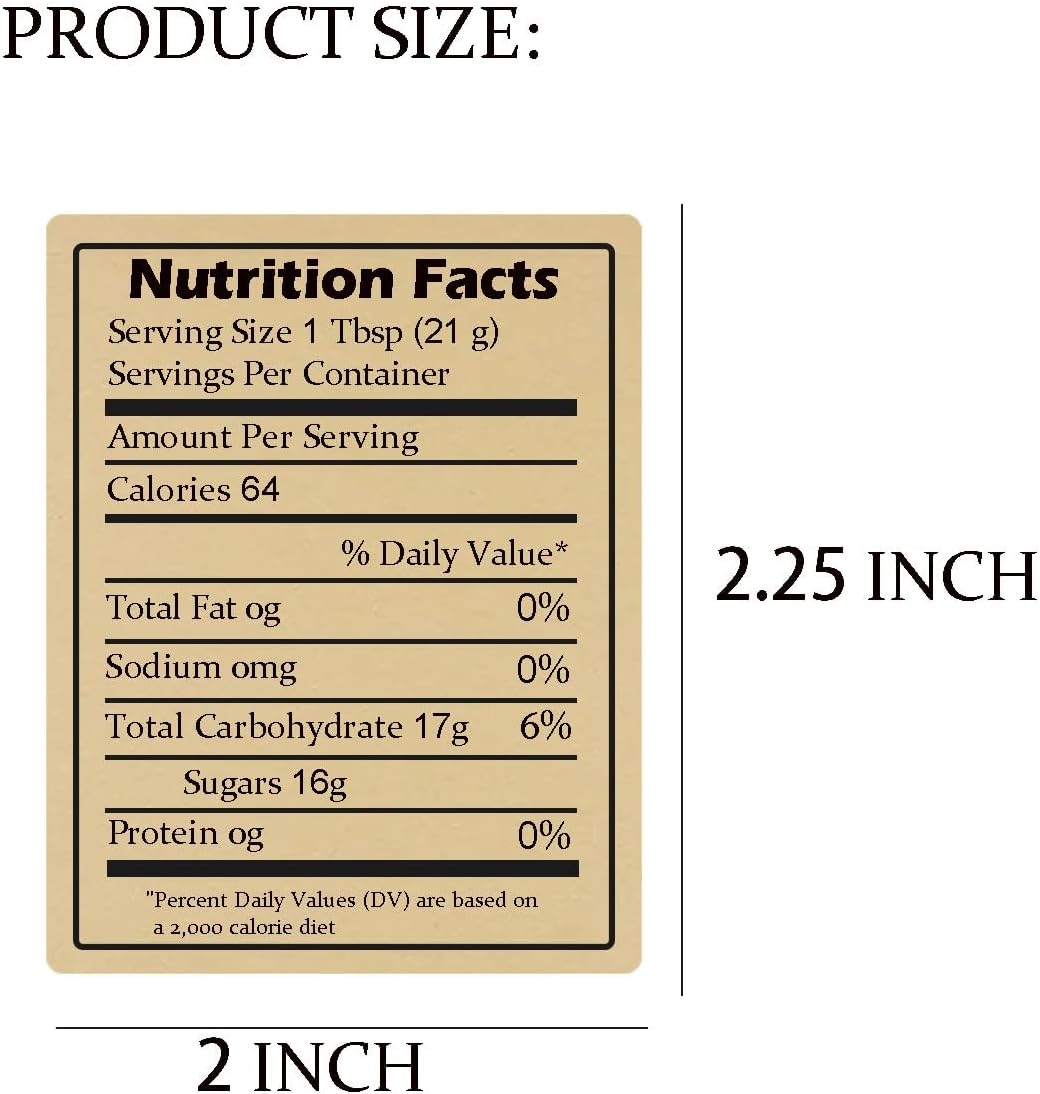 Nutrition & Fitness Class - 600 etiquetas autoadesivas de papel kraft