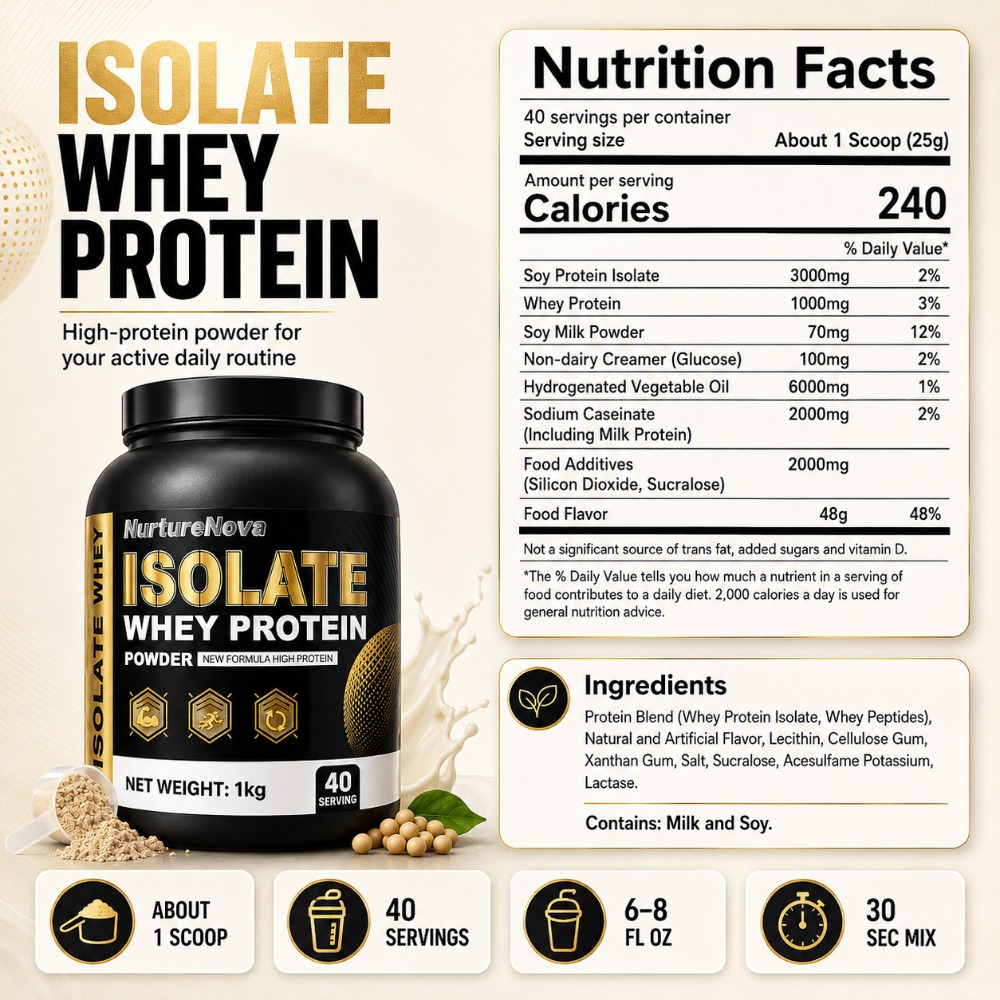 NurtureNova Isolate Whey Prote - Fitness Nutrition Protein avaliação e preço